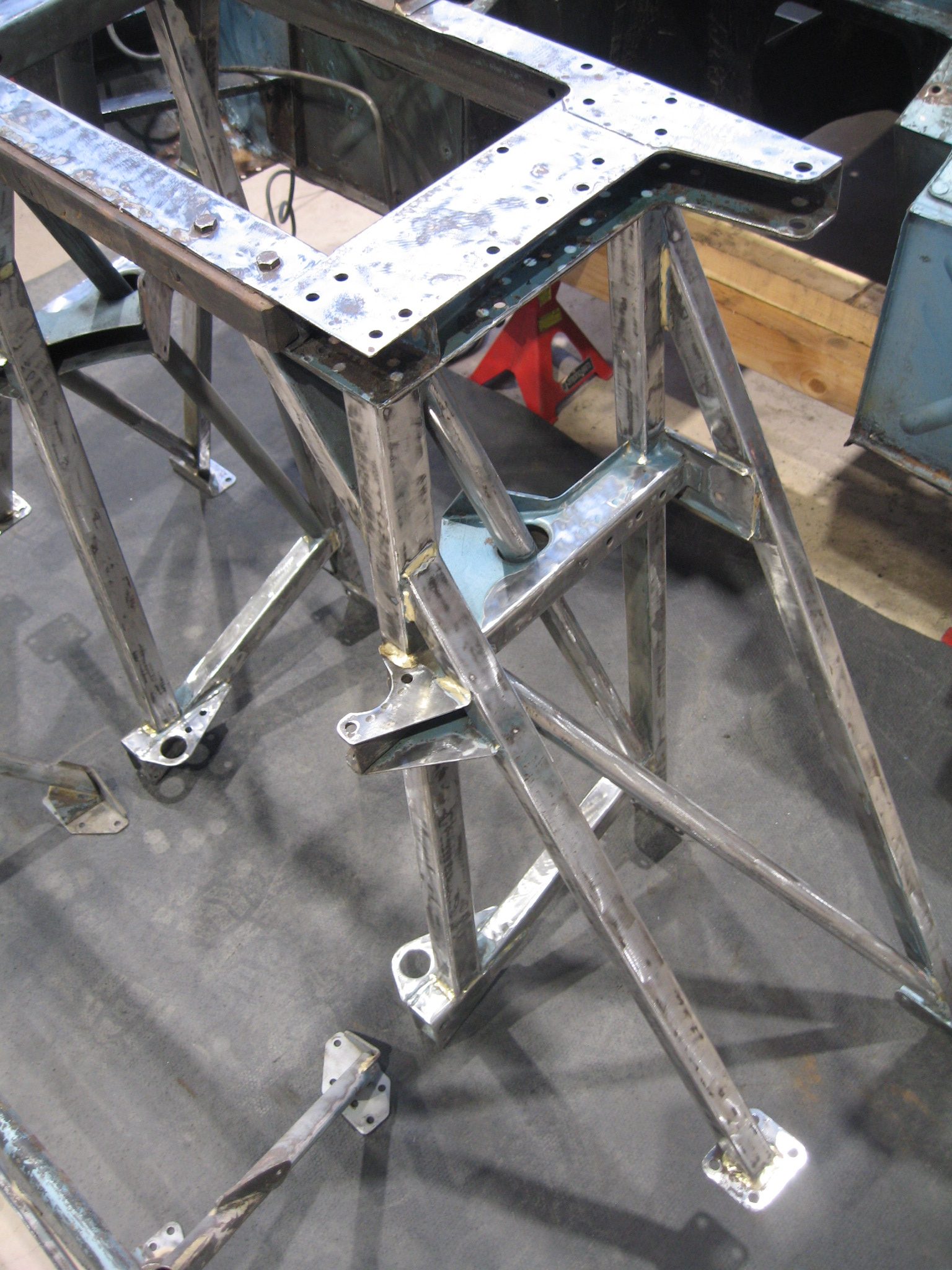 Engine frames re-painted